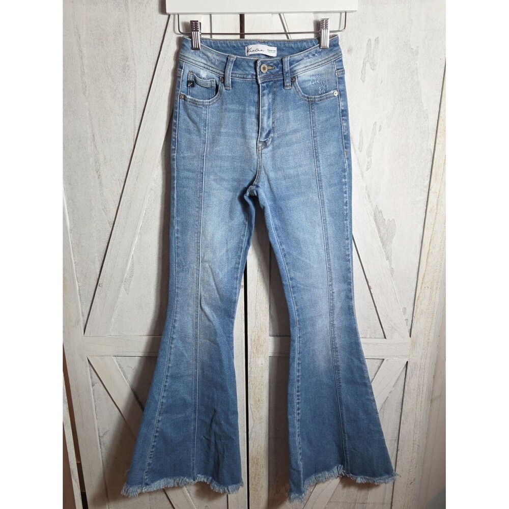 Maurices Fringe Hem Flares Jeans Size 23